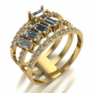 Ring 023 Gold Schmuck Silber Diamant Juwel Engagement Hochzeit Mode Goldring Anhänger Ringe 3d print model - Mito3D