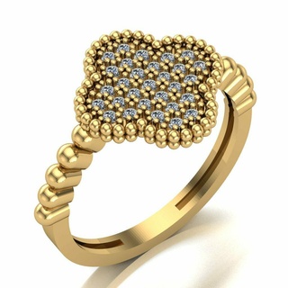 Ring 024 Gold Schmuck Silber Diamant Juwel Engagement Hochzeit Mode Goldring Anhänger Ringe 3d print model - Mito3D