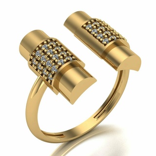 Ring 025 Gold Schmuck Silber Diamant Juwel Engagement Hochzeit Mode Goldring Anhänger Ringe 3d print model - Mito3D