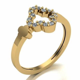 bague 029 or bijoux argent diamant bijou engagement mariage mode pendentifs anneaux 3d print model - Mito3D
