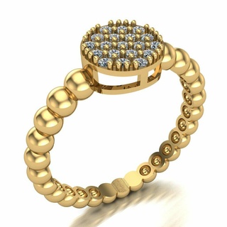 bague 030 or bijoux argent diamant bijou engagement mariage mode pendentifs anneaux 3d print model - Mito3D