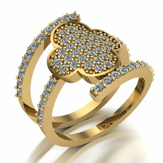 Ring 033 Gold Schmuck Silber Diamant Juwel Engagement Hochzeit Mode Goldring Anhänger Ringe 3d print model - Mito3D