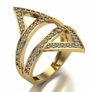anillo 036 01 oro joyería joya plata diamante compromiso Boda Moda colgantes anillos 3d print model - Mito3D