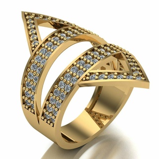 anillo 036 02 oro joyería joya plata diamante compromiso Boda Moda colgantes anillos 3d print model - Mito3D
