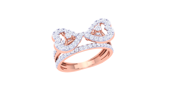 squillare 045 gioielleria anelli diamante fidanzamento unito cuore amore d'oro platino nozze solitario Fidanzamento 3d print model - Mito3D