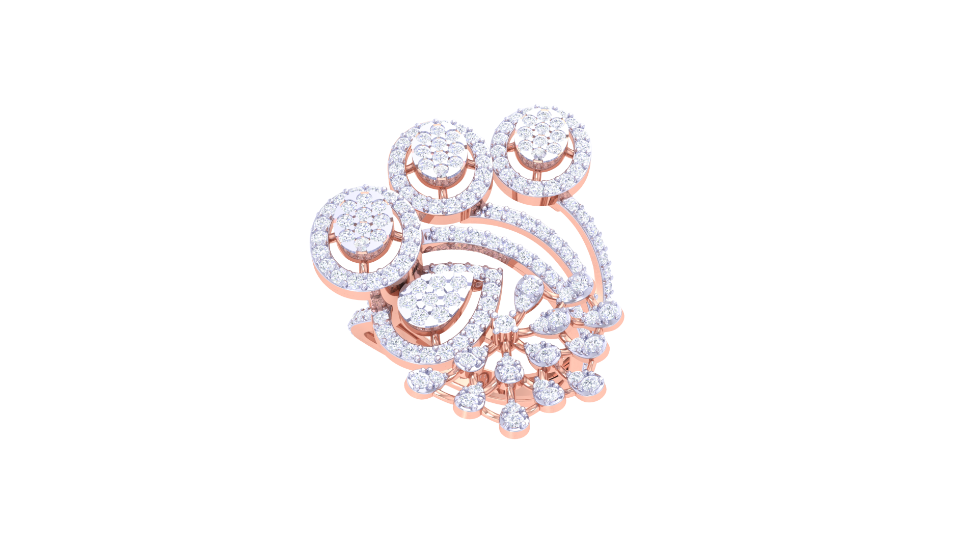 bague 063 bijoux anneaux diamant bagues fiançailles uni États cœur l'amour d'or platine mariage solitaire engagement 3D print model - Mito3D