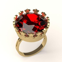 ring 104 jewelry jewellery gold silver 3dprint printable 3dmodel fashion jewel stone ruby gem 3d print model - Mito3D