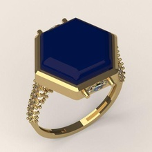 Ring 105 Schmuck Gold Silber 3dprint druckbar 3dmodel Mode Juwel Stein Rubin Signet 3d print model - Mito3D
