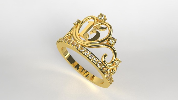 ring 15 years Jewelry 3d print model - Mito3D