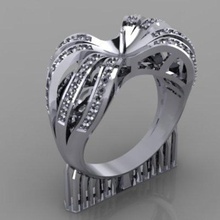 Ring 171 Schmuck Juwel Ringe Juwelen Star Paar Diamant cnc 3dprintable drucken zbrush Gold Silber Bronze Design Engagement realistisch Liebe 3d print model - Mito3D