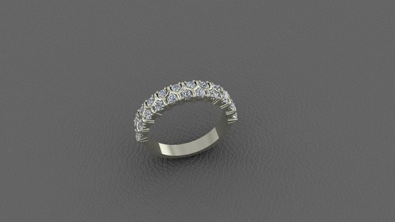 Ring 21 Diamanten 2mm Schmuck Ringe 3d print model - Mito3D