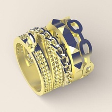 anillo 27 joyería joya oro plata 3dprint imprimible 3dmodel Moda flores piedra redonda rounddimond rubí marquesa diamante bodas 3d print model - Mito3D