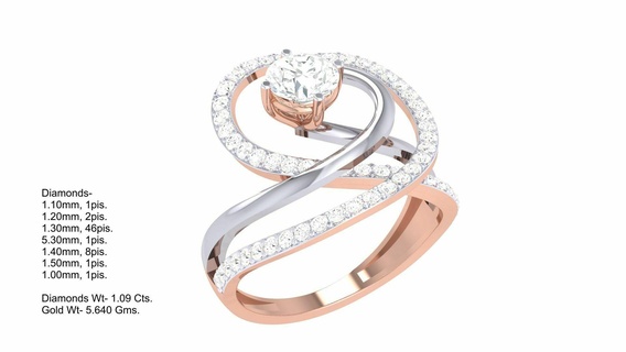 squillare 273 gioielleria anelli diamante fidanzamento unito cuore amore d'oro platino nozze solitario Fidanzamento 3d print model - Mito3D
