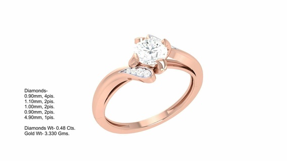 Ring 275 Schmuck Ringe Diamant Verlobungsringe vereinigt Zustände Herz Liebe Goldringe Platin Hochzeit Solitär Engagement 3d print model - Mito3D