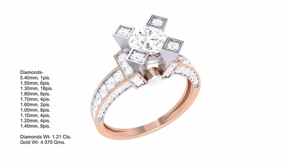 anillo 277 joyería joya anillos diamante compromiso unido estados corazón amor oro platino Boda solitario 3d print model - Mito3D