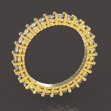 anillo de 27 gemas la joyería plata diamant belleza moda brillante sterling imprimible los anillos ronda femenino boda piedra gem el diamante oro compromiso 3d print model - Mito3D