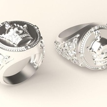 squillare 28 gioielleria oro argento 3dprint stampabile 3dmodel moda gioiello fiorire anello d 39 pietra tonda rounddimond rubino marchesa diamante gemma fede 3d print model - Mito3D