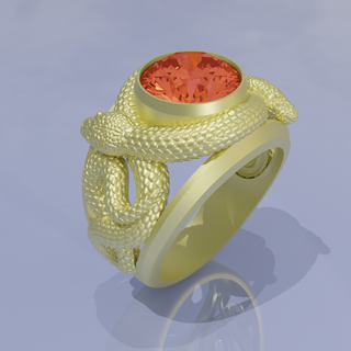 ring 2 snakes snake 3d print model - Mito3D