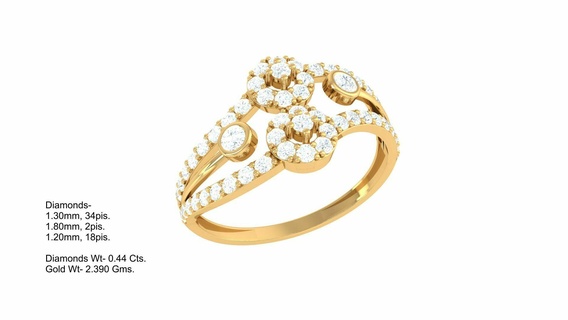 bague 306 bijoux anneaux diamant bagues fiançailles uni États cœur l'amour d'or platine mariage solitaire engagement 3d print model - Mito3D