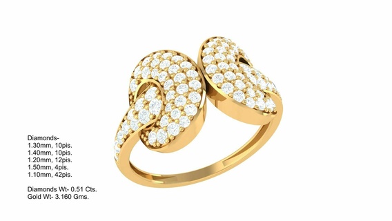 squillare 310 gioielleria anelli diamante fidanzamento unito cuore amore d'oro platino nozze solitario Fidanzamento 3d print model - Mito3D