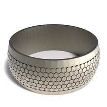 anel 3 jóias a moda imprimir o padrão hexágono 3d print model - Mito3D