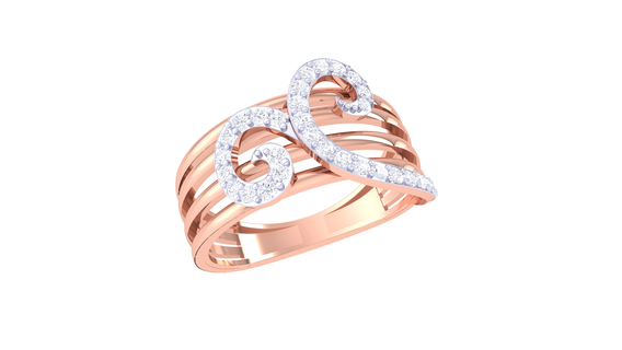 squillare 342 gioielleria anelli diamante fidanzamento unito cuore amore d'oro platino nozze solitario Fidanzamento 3d print model - Mito3D