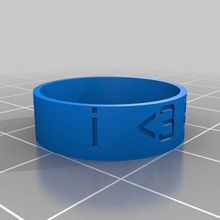 anel 3 elo personalizado argolas 3d print model - Mito3D
