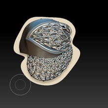 ring 3d jewelry gem silver printable brilliant white diamond pendant anmil 3d print model - Mito3D
