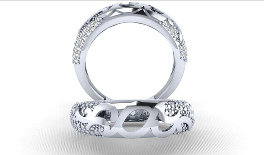 ring 4 Jewelry gold ring jewelry selver platinum daimon free  3d print model - Mito3D