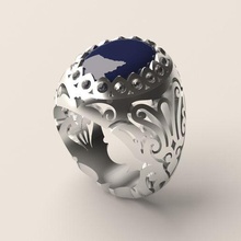 ring 52 jewelry jewellery gold silver 3dprint printable 3dmodel fashion jewel flowerring goldringwithstone roundstone rounddimond ruby marquise diamond signet man gem 3d print model - Mito3D