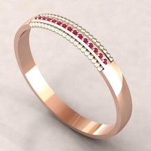 ring 54 jewelry gem diamond gold silver minimal printable 3d print model - Mito3D