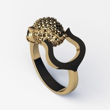 ring 57 jewelry diamond jewellery silver gold 3dprint fashion printable panther tiger puma christmas 3d print model - Mito3D