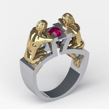 anel 68 joalheria jóias ouro prata 3dprint imprimível 3dmodel moda jóia pedra rubi mulher humano 3d print model - Mito3D