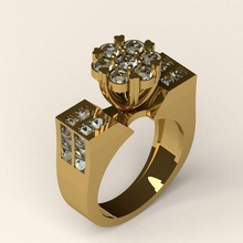 yüzük 76 takı mücevher altın gümüş 3dprint yazdırılabilir 3dmodel moda elmas taş 3d print model - Mito3D