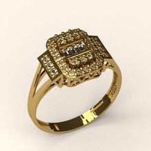 Ring 82 Schmuck Gold Silber 3dprint druckbar 3dmodel Mode Juwel Diamant Stein 3d print model - Mito3D