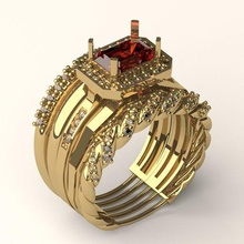 anel 96 joalheria jóias ouro prata 3dprint imprimível 3dmodel moda jóia pedra rubi gema 3d print model - Mito3D