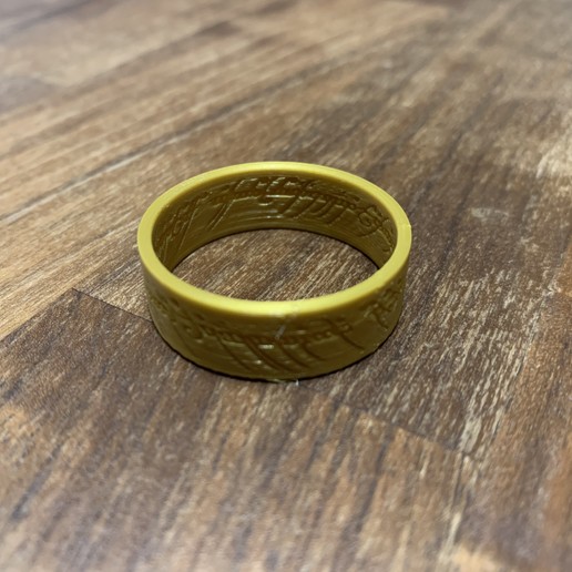 ring anillo unico art frodo sam gandalf aragorn legolas lord rings unique 3D print model - Mito3D