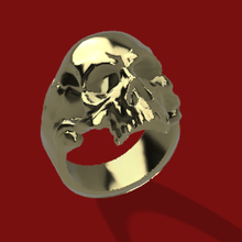anillo de ba la joyería hueso los huesos el cráneo 3d print model - Mito3D