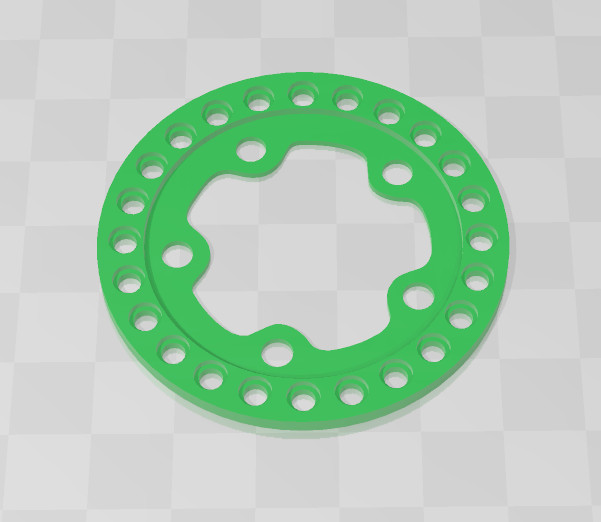 Ring Beadlock 19 injora rc Crawler Rccrawler Rad Rahmen fertig 3D print model - Mito3D