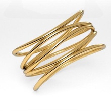 ring bend jewelry accessories circles gold jewelery 3d print model - Mito3D