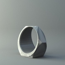 ring bevelled nut 2 jewelry 3d print model - Mito3D