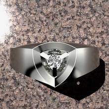 ring blazon diamond jewelry jewellery precious jewels 3d print model - Mito3D