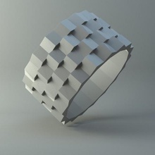 ring caret jewelry 3d print model - Mito3D