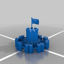 ring castle burgring flag architecture buildings structures 3d print model - Mito3D