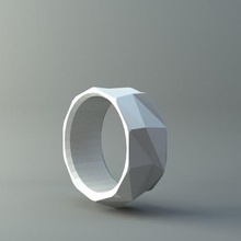 ring cubistic 2 jewelry 3d print model - Mito3D