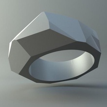 ring cubistic jewelry 3d print model - Mito3D