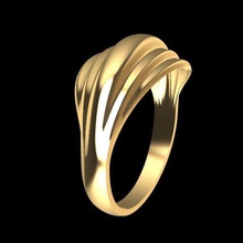 anello di curvature gioielli curve 3d print model - Mito3D