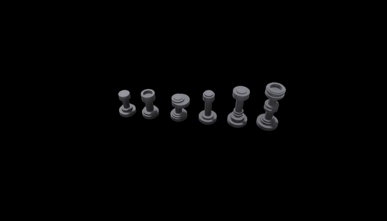 anel desing xadrez peça conjunto cômico licença 3d print model - Mito3D