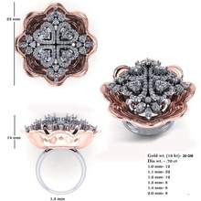 ring details goldring dimondring engaged weeding 3d print model - Mito3D