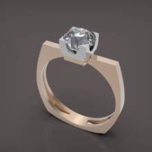 ring Diamanten Schmuck gold 3d print model - Mito3D